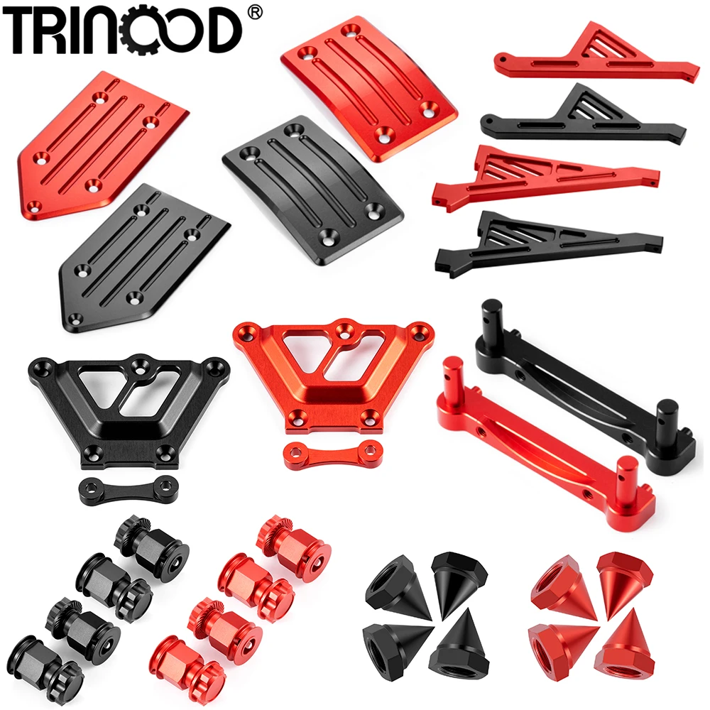 

TRINOOD CNC Alloy Front Rear Skid Plate Guards Chassis Armor Support Brace for Lo-si 5IVE-T 2.0 1/5 RC Model Car Upgrade Parts