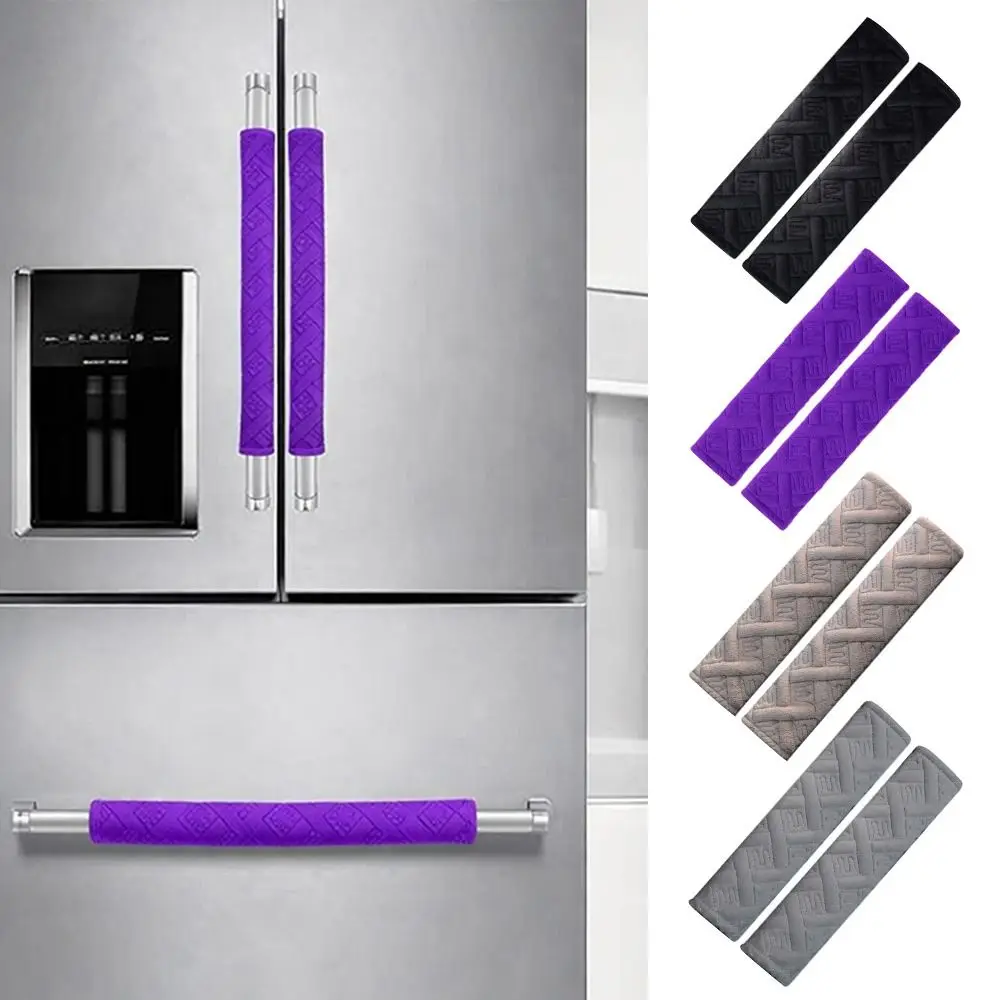 Durable Oil-proof Refrigerator Handle Cover Washable Stain-resistant Oven Door Handle Cover Microwave Oven Mitts Home Decors