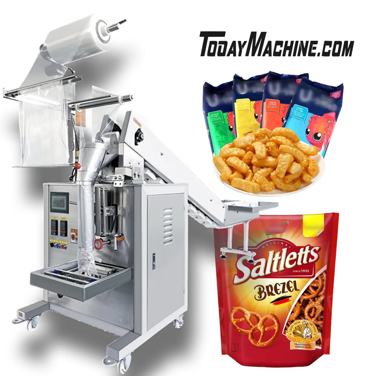 Chain Bucket Automatic Plastic Bag Sealing Rice Grain Frozen Chicken Wing Meat Packing Machine