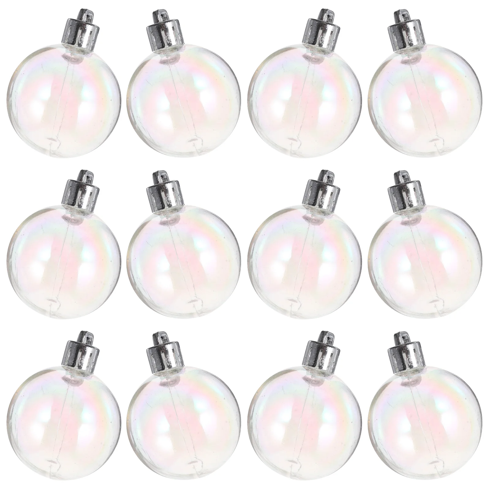 

12 Pcs Pearl Bubble Ball Hanging Decoration Christmas Outdoor Holiday Ornament Delicate Clear Ornaments Balloon Party