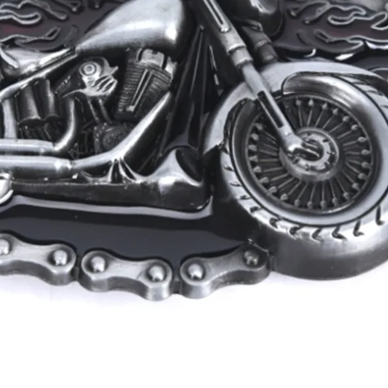 أزياء الرجال خمر دراجة نارية النمذجة كاوبوي سبيكة نمط مشبك حزام #1