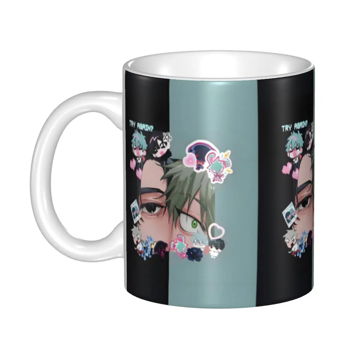 Personalized DIY Alien Stage Anime Ceramic Mugs Cartoon Coffee Cups Creative Present