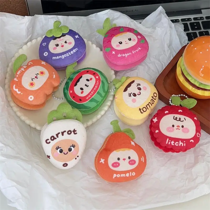 Xm1pc mode clé suspendus décoration accessoires cadeau dessin animé en peluche Simulation fruits poupée porte-clés Kawaii poupée sac à dos pendentif