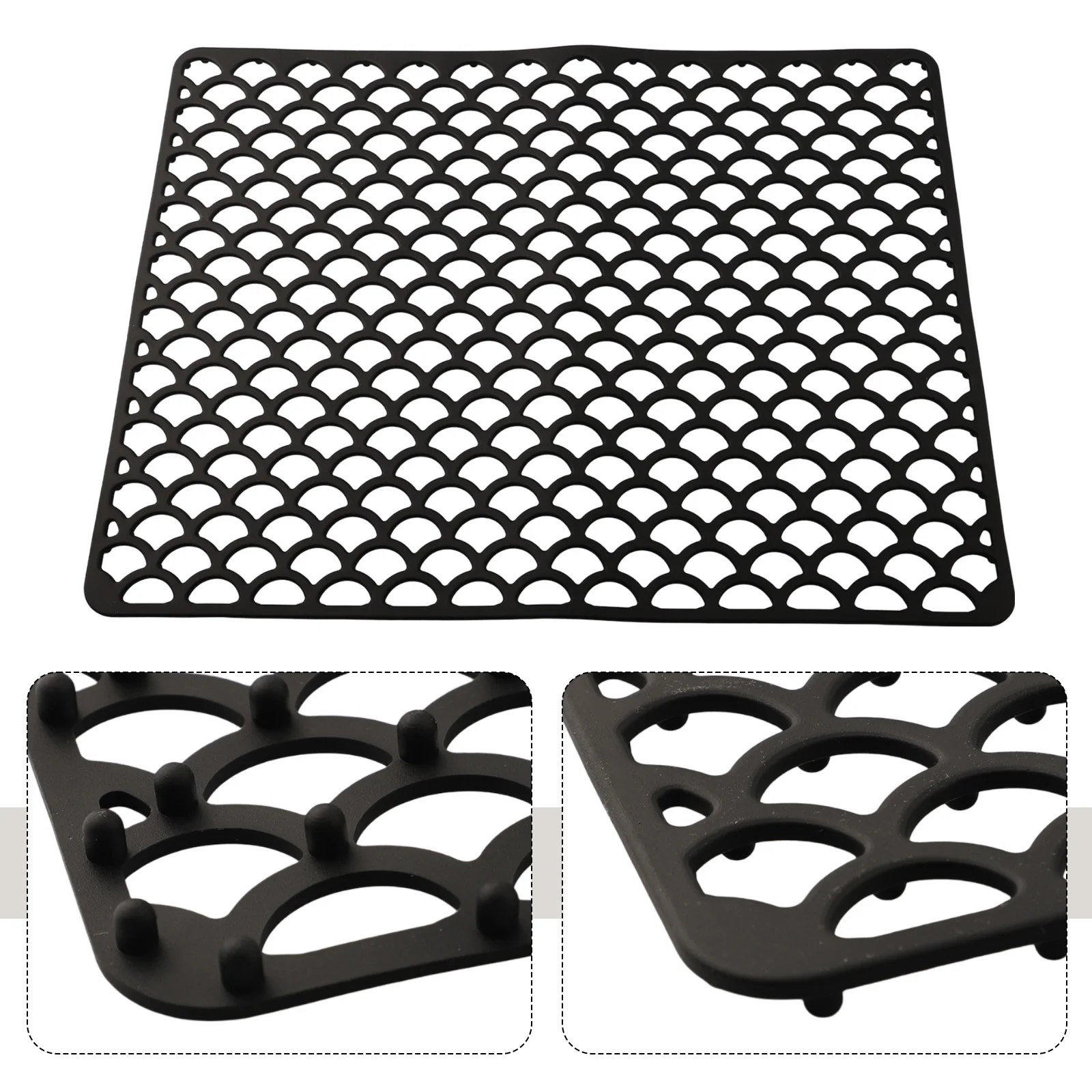 Noise Reduction Mat Kitchen Sink Protector Center Drain Compatibility Easy To Clean Effective Drainage For Cooking Accessories