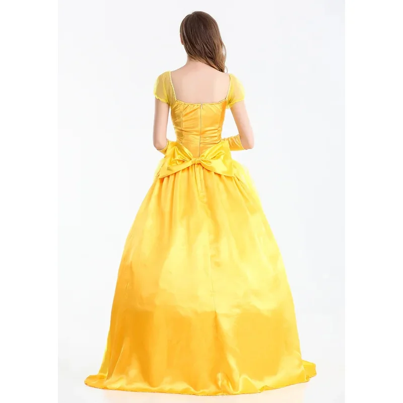 Belle Beauty and Beast Costumes Adult Women Princess Dress Female Anime Halloween Carnival Cosplay Costume Belle Princess Dress