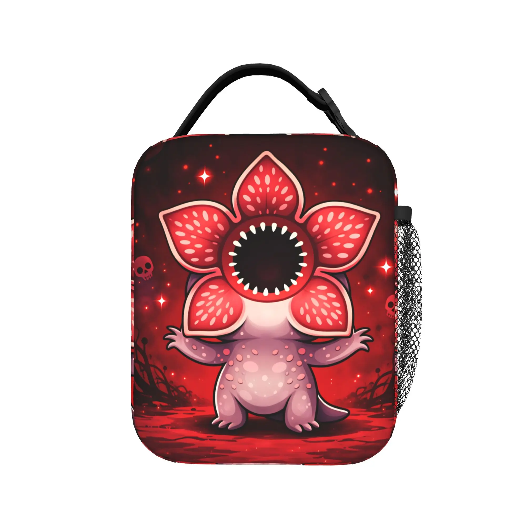 Demogorgon Starry Night Style Lunch Bag For Women Strangering Lunch Box Leisure School Cooler Bag Oxford Thermal Lunch Bags