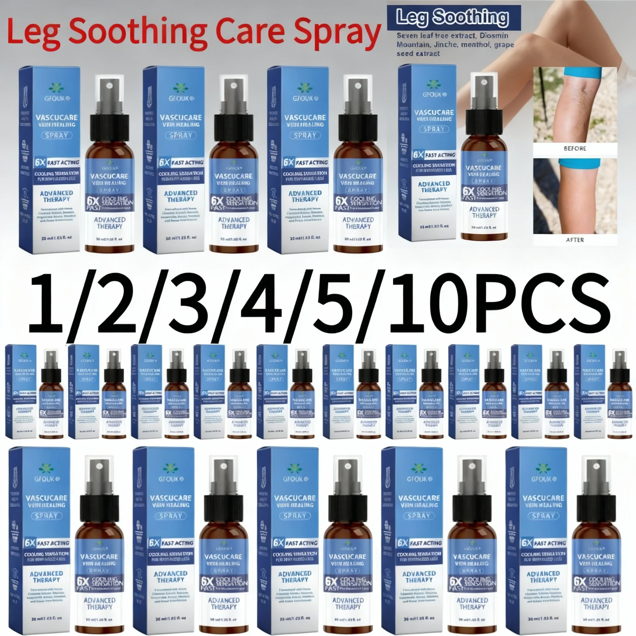 

1-10 шт. 30 мл Портативный успокаивающий спрей для ног после тренировок, снимает усталость и боль, с натуральными растительными экстрактами