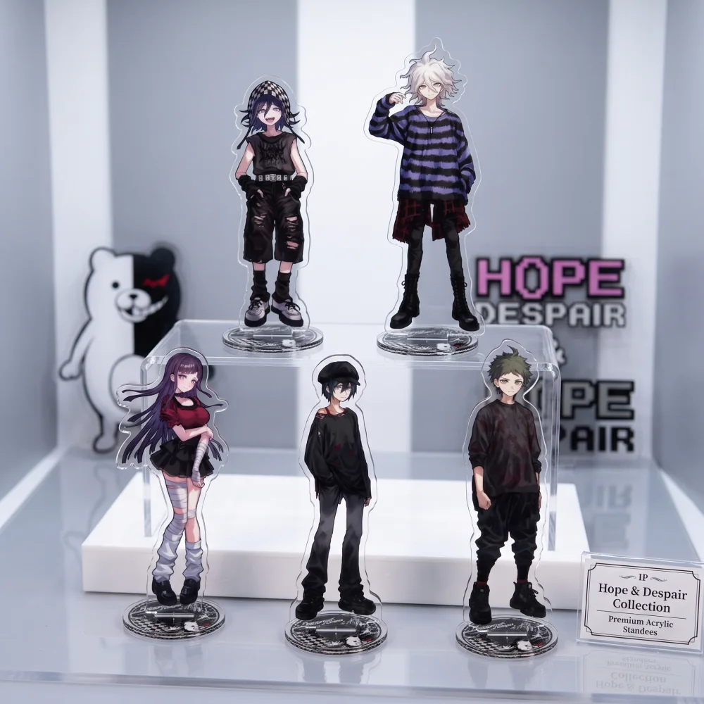 Danganronpa Acrylic Stand Figure Mefisto Cosplay Desk Decor Model Plates Kokichi Nagito Junko Chiaki Anime Fans Gift Keychain