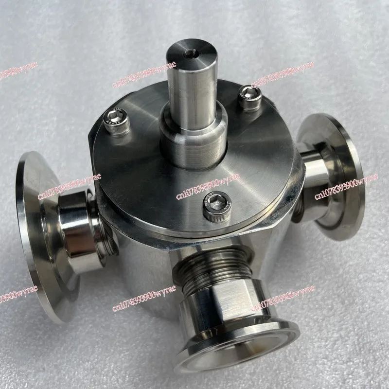 316 Stainless Steel Three-Way Diverter Valve Paste Liquid Threaded Clamp for Filling Machine