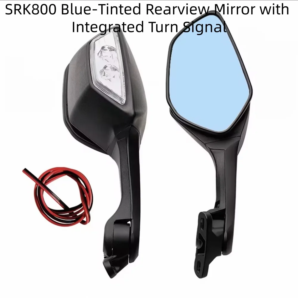Anti-Glare Blue Mirror Glass Rearview Mirror Lens For QJMOTOR SRK921RR 800RR