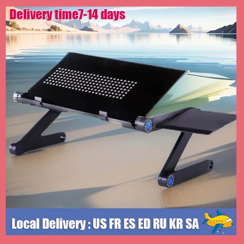 Aluminum Alloy Folding Laptop Stand Multifunctional Adjustable Notebook Computer Lapdesk For TV Bed Sofa PC Table Desk Stand