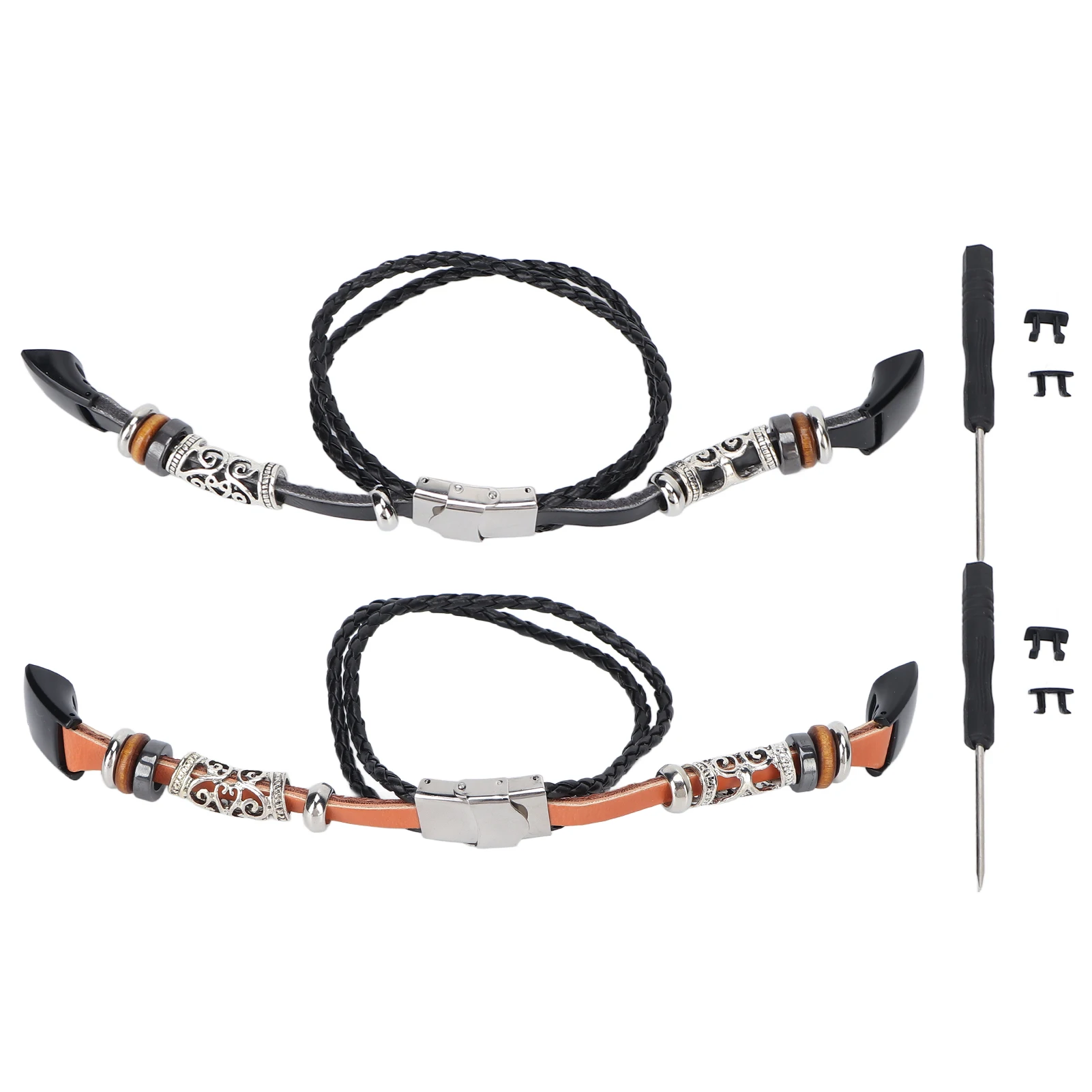 

Плетеный ремешок для часов, износостойкий, ослепительная металлическая пряжка, изысканный ремешок для часов в стиле ретро с отверткой для 5, 4