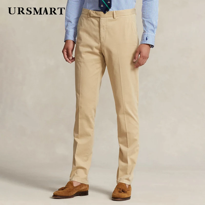 

2024 Cotton men's pants British Spring and Autumn 2024 new fashion khaki casual custom pants for men