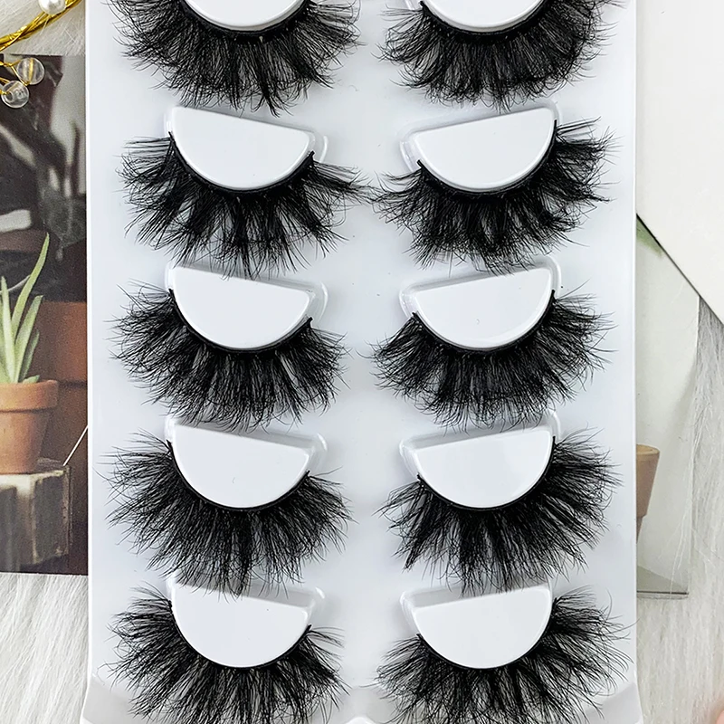 5 Pairs Mink Eyelashes 3D Fluffy Dramatic Volume False Eyelashes Thick Long Lashes Extension Make Up Wholesale Maquiagem