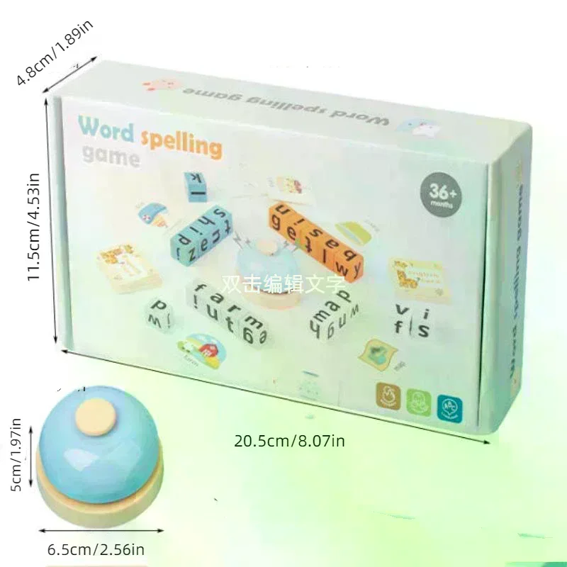Wooden Spell Word Toys Letter Cognitive Challenge Memory English Word Game Early Learning Educational Toys For Children