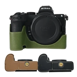 PU Leather Protect Camera Half Bag Grip Case for Nikon Z7 Mark II Z6 Mark II Z5II Z7 Z6 Z5 Camera Bag Protective Shell