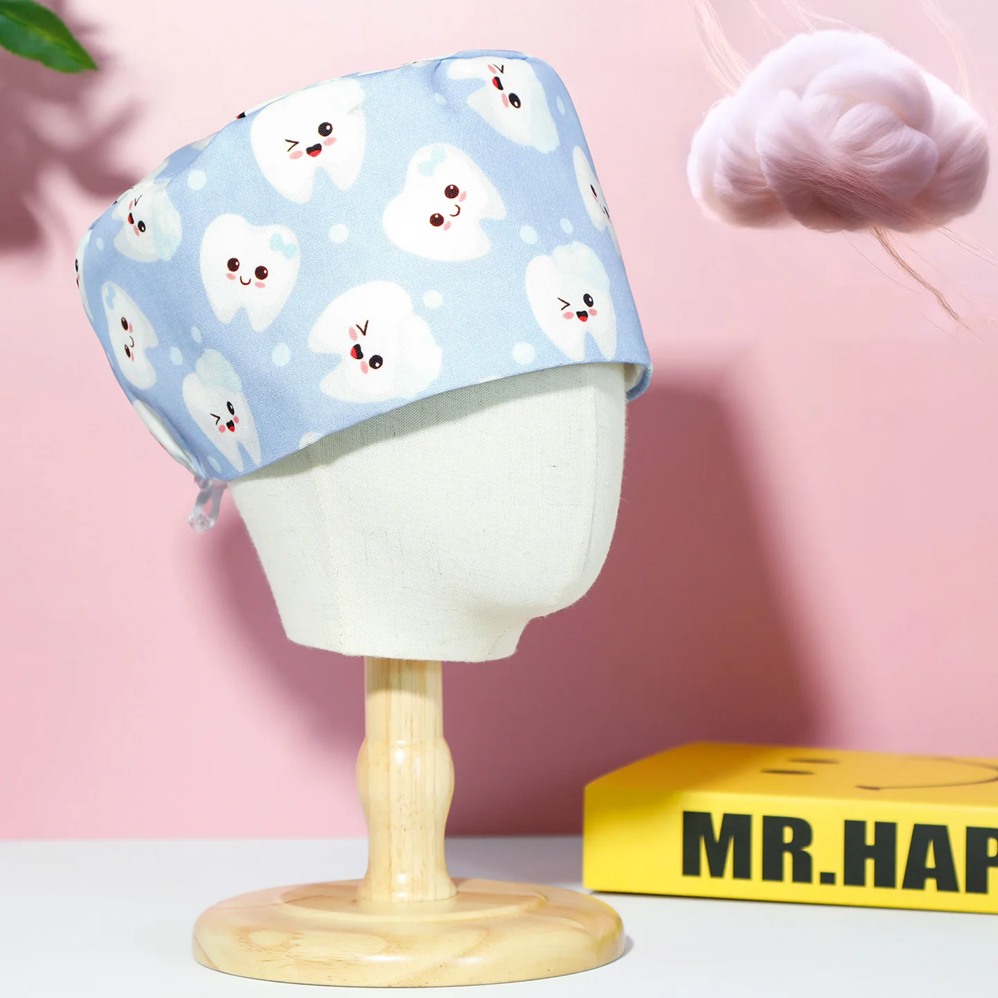 Bonnets médicaux professionnels 100 % coton, ajustables, pour infirmières, médecins, dentistes, cliniques vétérinaires et hôpitaux vétérinaires