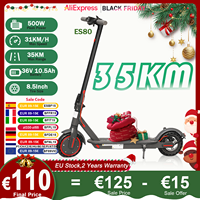 ES80/M365 X1 Electric Scooter 36V 10.5Ah 500W Motor 35KM Long Range 31KM/H 8.5Inch Solid Tires Foldable Smart APP EScooter