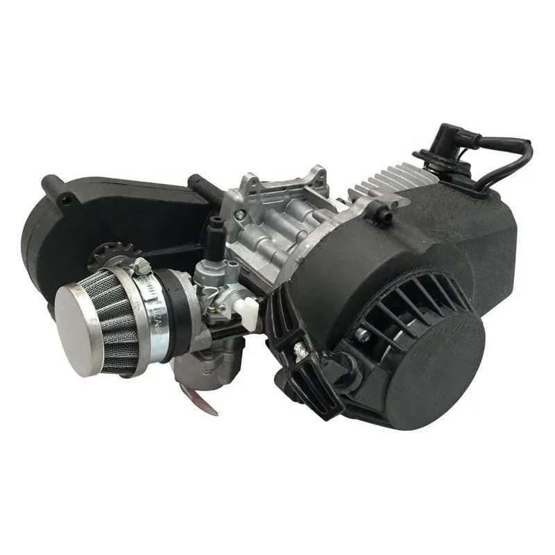 Factory Hot Selling 49cc 2 Stroke Motorcycle Engine Motor With Reduction Gearbox for Mini Pocket Bike Scooter Dirt Bikes ATV Qua