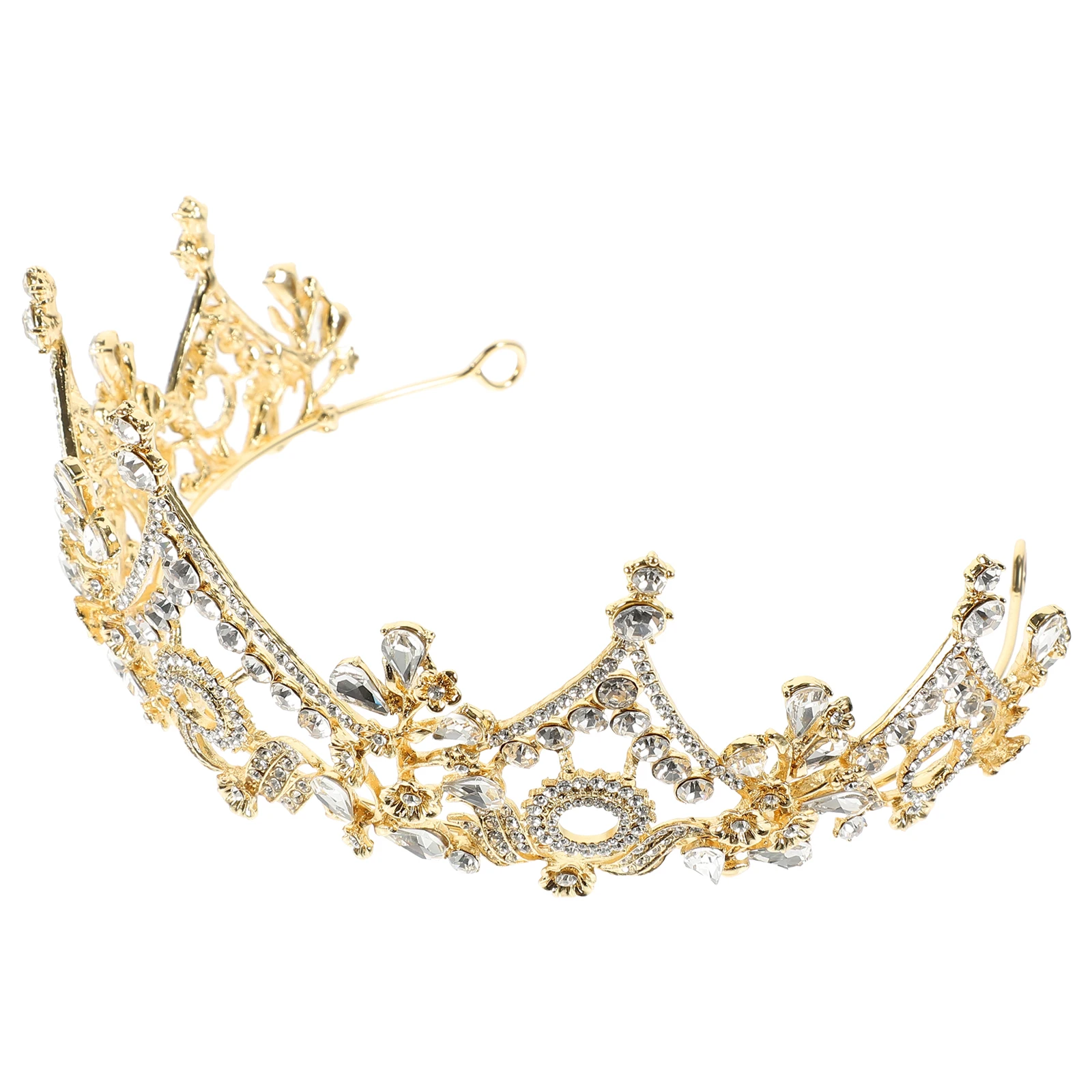 

Baroque Bridal Rhinestone Wedding Hair Accessories Crystal Gold For Wedding Crown For Bride Bride Prom Party
