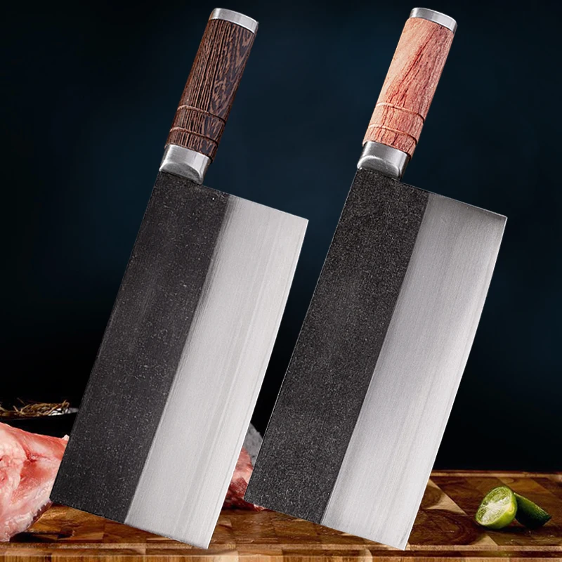 

9Cr18Mov Kitchen 7.8" Chef Knife Fish Vegetables Slicer Chicken Bone Chopping Stainless Steel Butcher Cleaver Knife