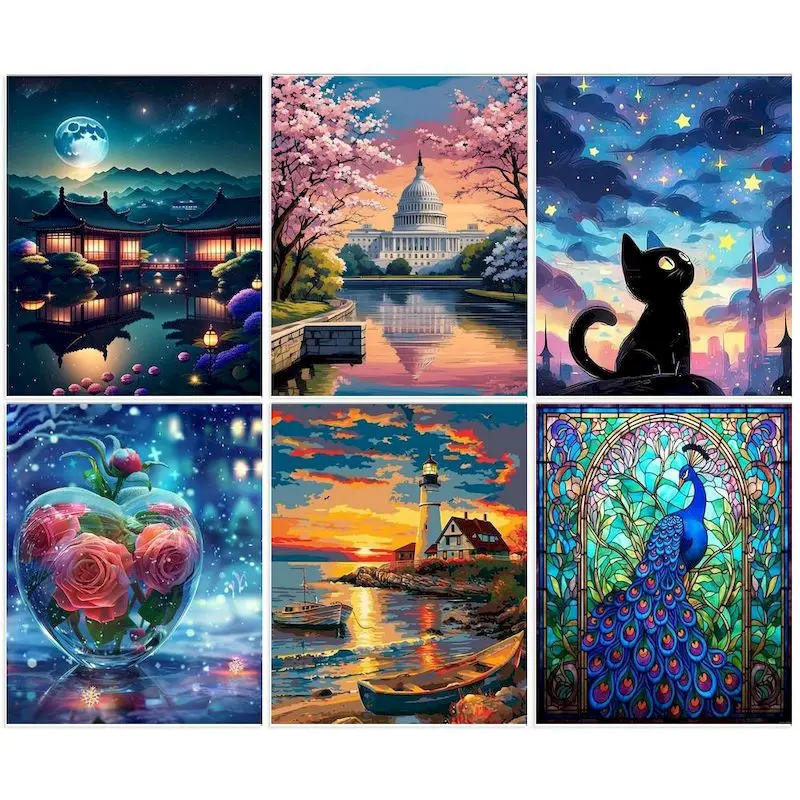 

GATYZTORY Paint By Numbers For Adults Landsape Pictures By Number For Adults Animals Unique Gift Wall Art Home Decoration