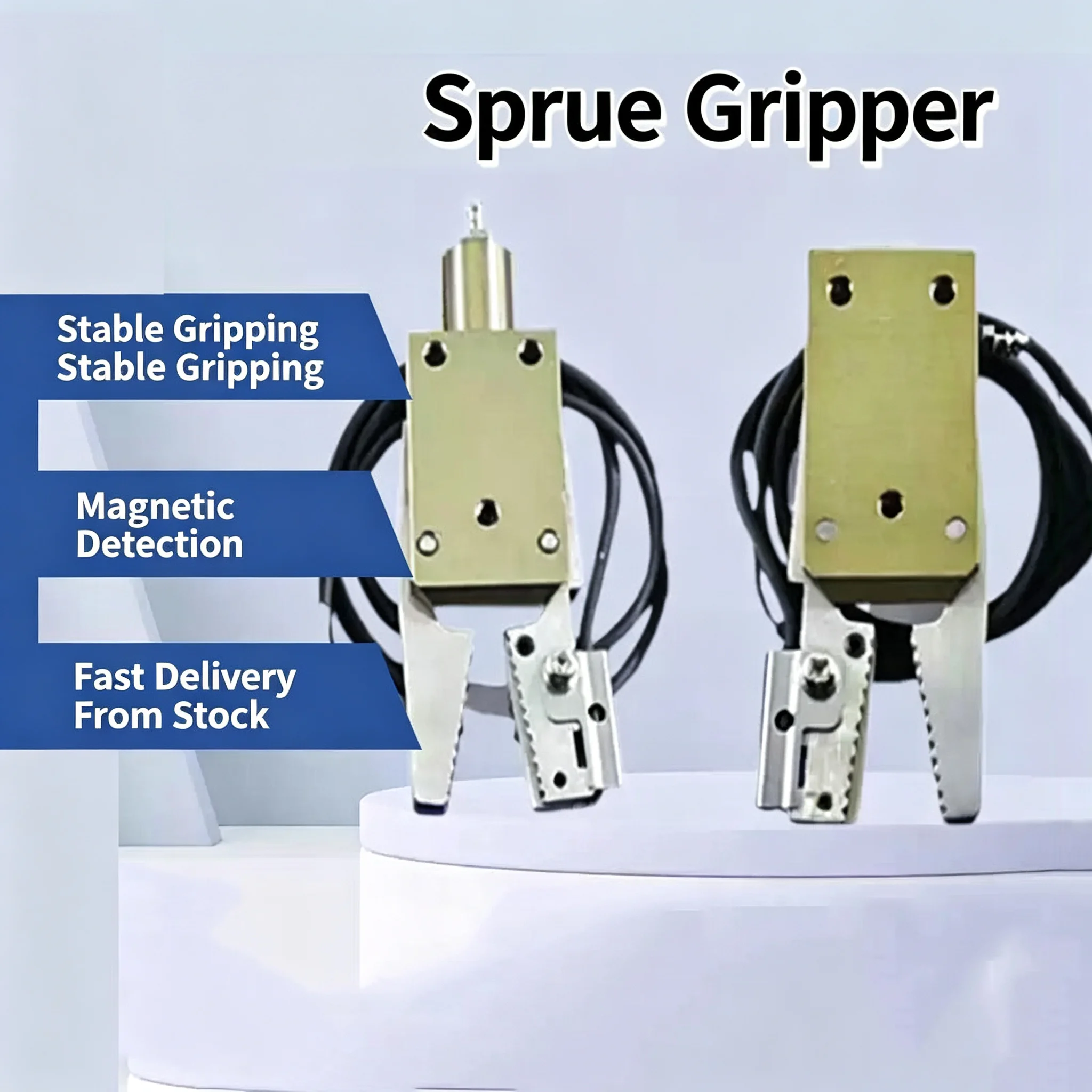 Mini Pneumatic Robot Gripper with Star Sensor Nozzle Clip for Plastic Injection Molding Direct Wholesale Industrial Manipulator
