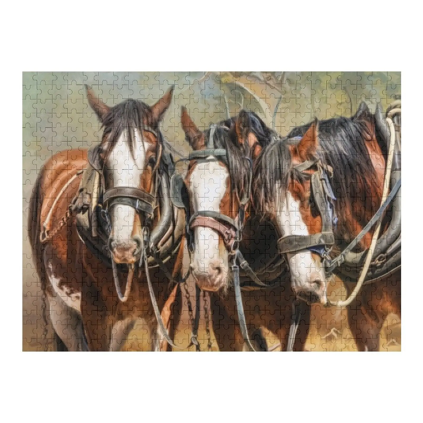 

Clydesdale Conversation Jigsaw Puzzle Jigsaw For Kids Wood Animals Custom Child Gift Personalize Puzzle