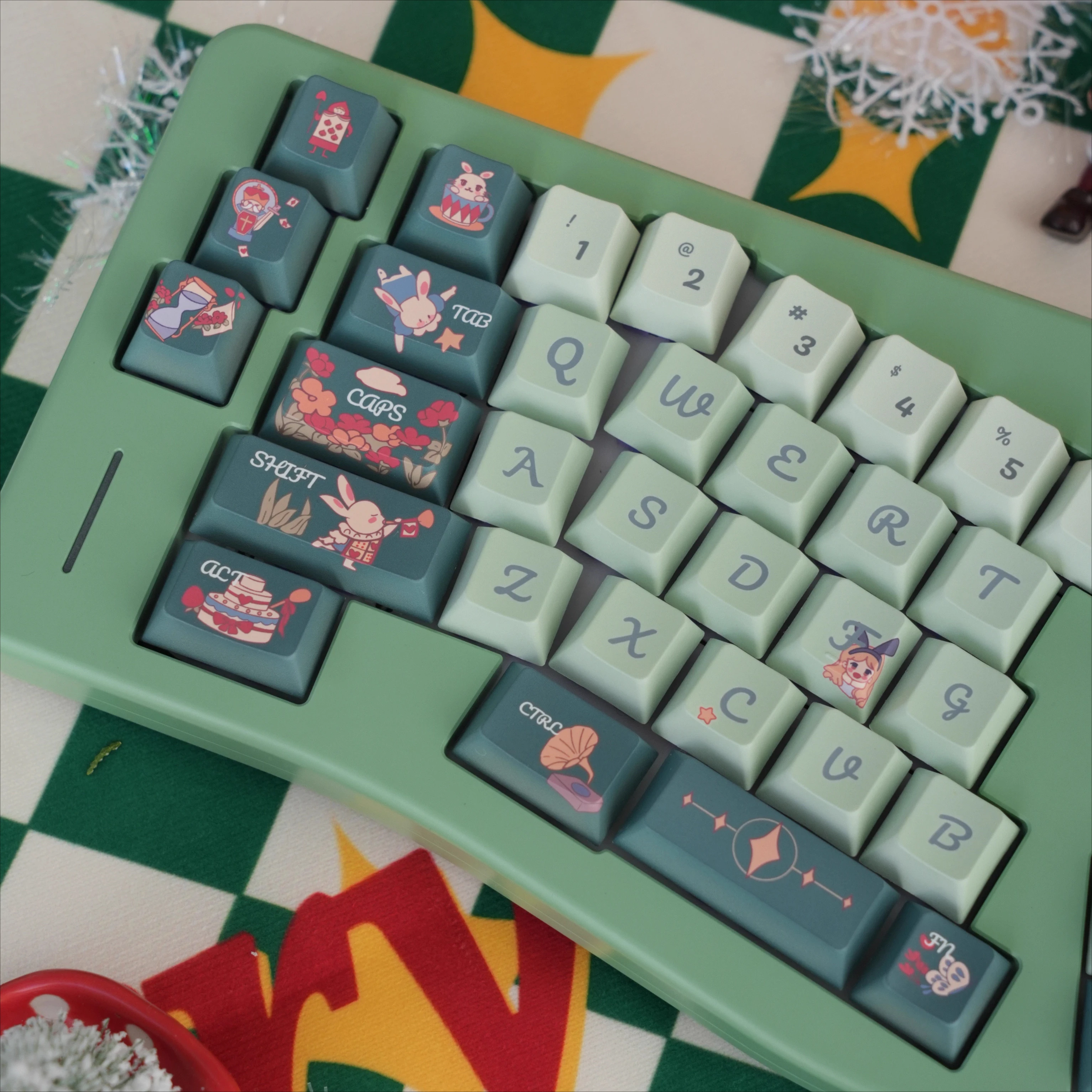 

Оригинальные колпачки для клавиш Alice, пятисторонние механические колпачки для клавиш с милой девушкой