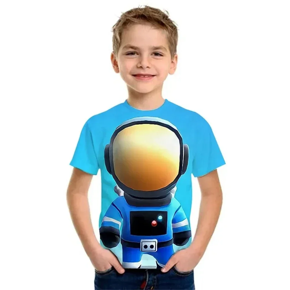 Stumble Guys Game Printed Kids T Shirt Children Clothing From 4 To 14 Years Tees Casual Tops Clothing For Girls Boys Tshirt 2024