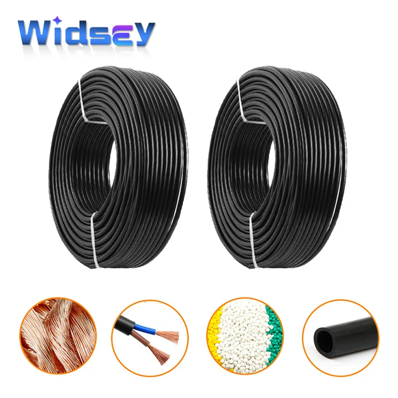 Pure Copper Cable 2/3/4/5/6pin Outdoor Antifreeze Sheathed Wire 0.3/0.75/2.5 Square Power Cord 1 Meter Control Wires PVC Skin