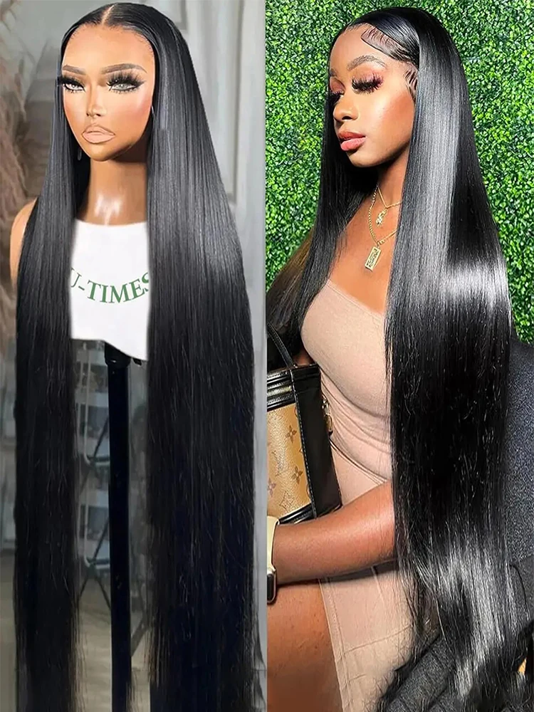 360 13x6 Straight Lace Frontal Human Hair Wigs Brazilian Bone Straight Lace Front Wig Human Hair 4x4 Lace Closure Wig For Women