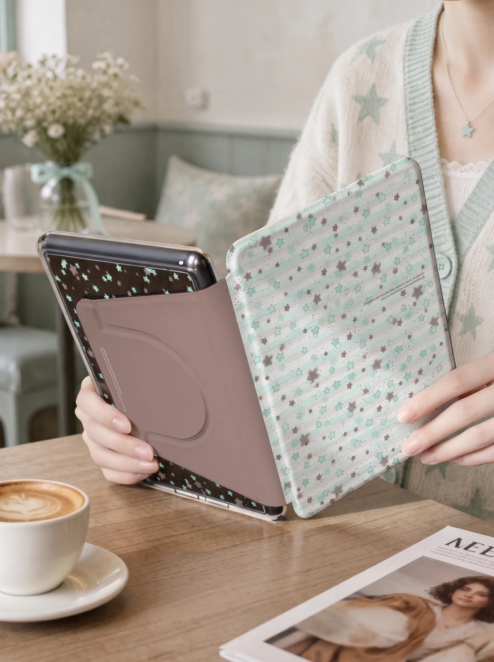 Magnetic Detachable Ring Acrylic Case for Kindle Paperwhite 1 2 3 4 6,5th 6th 7th 10th 12th Gen,6/7 Inch E-Reader Cover