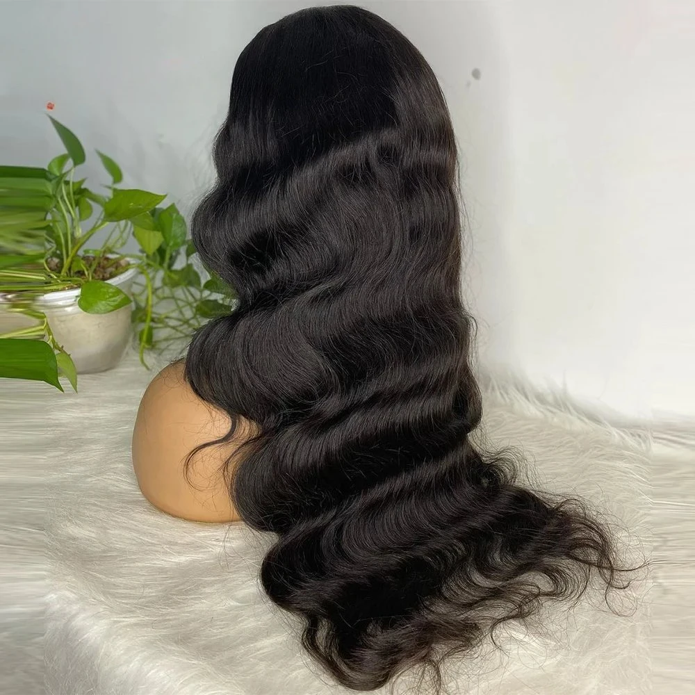 Rosabeauty Body Wave HD Nature Color 13X6 Transparent Lace Frontal Wig 13X4 Front Human Hair Glueless Wig 250% Density