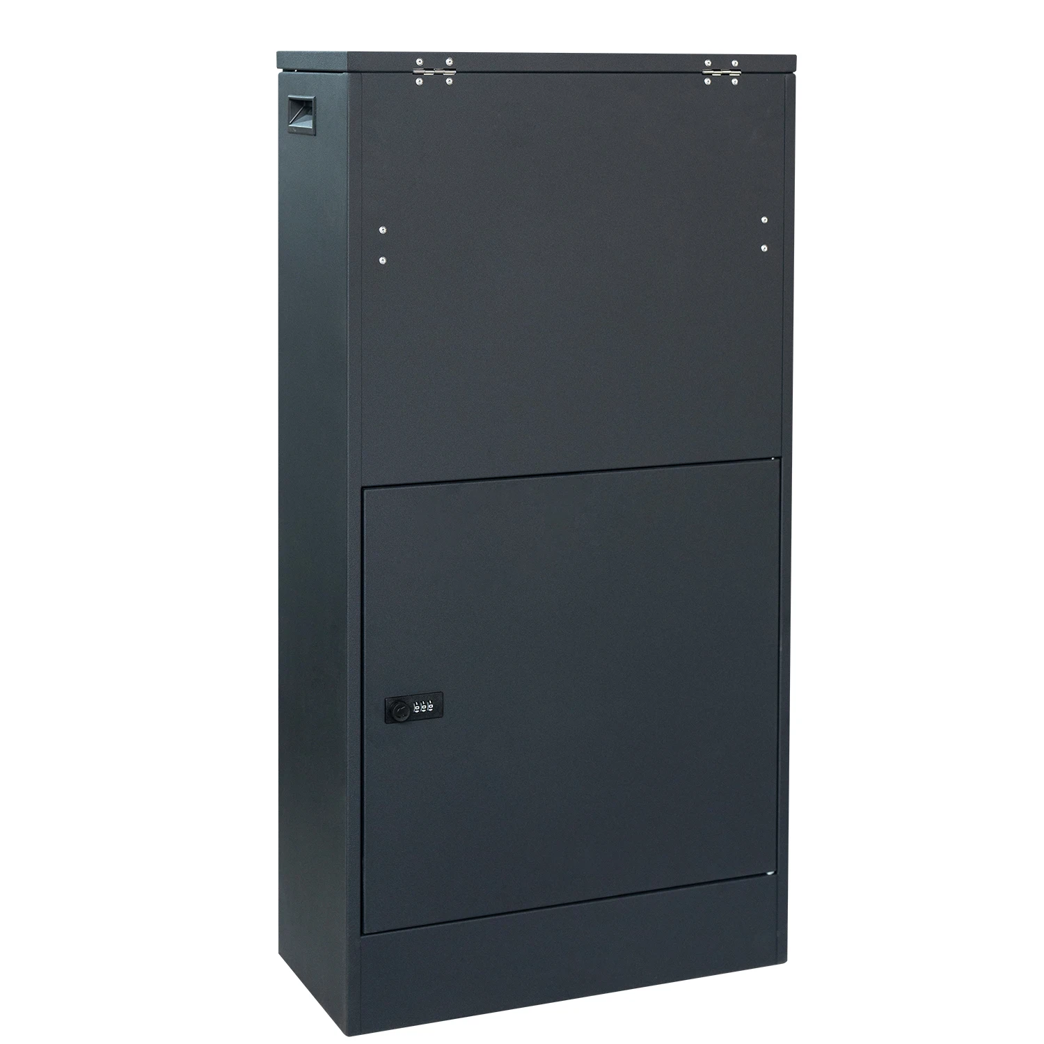 Modern Smart Black Parcel Delivery Box With Combination Lock Outdoor Parcel Mail Box Parcel Drop Box for Package