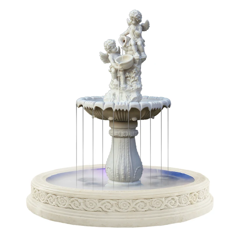 Flowing water fountain ornament large outdoor fish pond balcony garden water feature home wedding decoration opening gift
