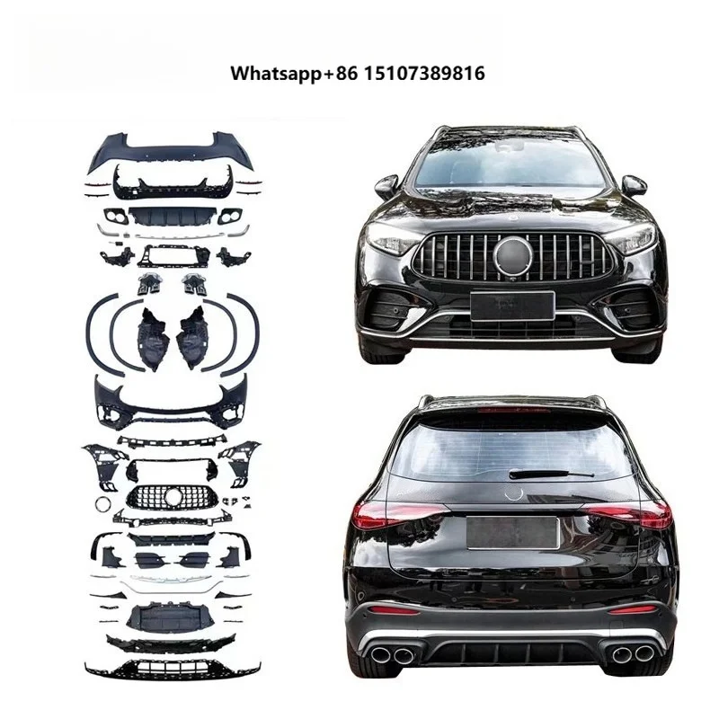 

43 Body Kit for GLC W254 Upgrade GLC43 Bumper with Grille Rear Diffuser Tip Fender Flare Rear Bumper 2024