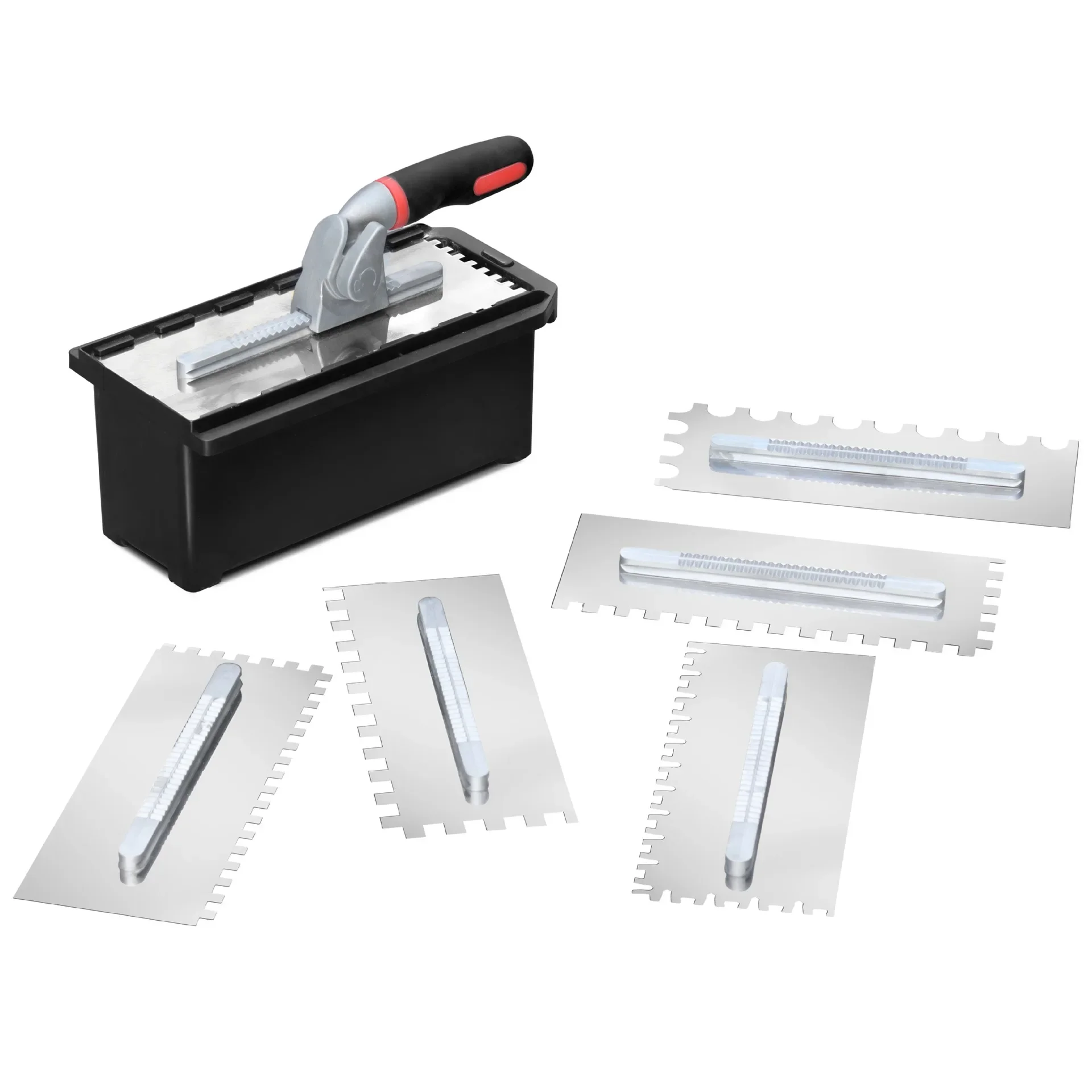 Wholesale Stainless Steel Mud Scraper and Trowel Set, Multi-spec Rubber Handle Tiling Tools for Construction