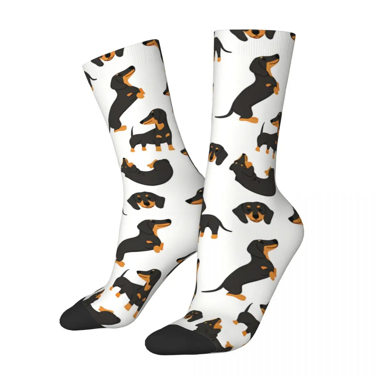 

Забавные черные носки в стиле такса, счастливые забавные носки таксы, мужские и женские бриллианты, стиль хип-хоп