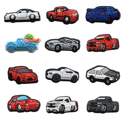 Hot Sale 1Pcs Cute Car Shoe Charms Pin for Croc Accessories DIY Shoe Wristband Decoration Adult Gifts
