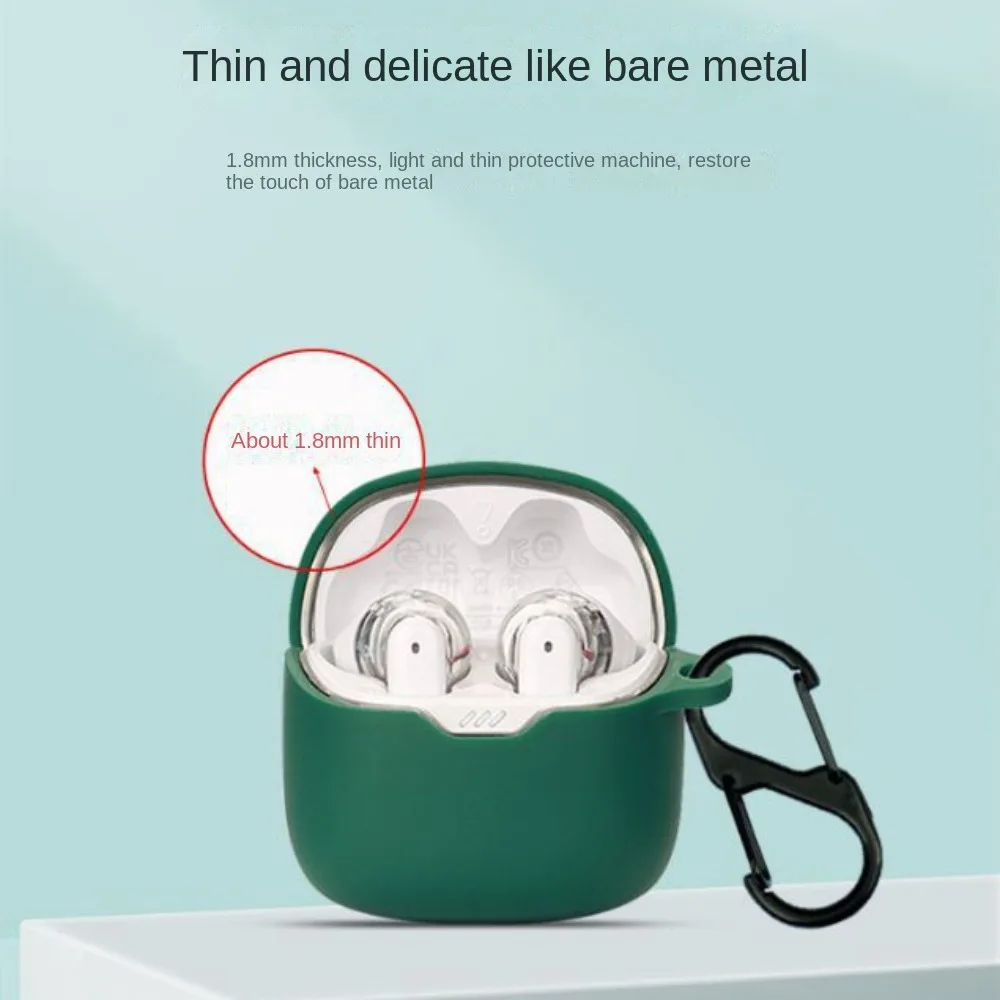 المحمولة سيليكون حقيبة سماعة الاذن الغبار لينة سماعة الغطاء الواقي للصدمات تخزين شل ل JBL TUNE FLEX المنزل/السفر