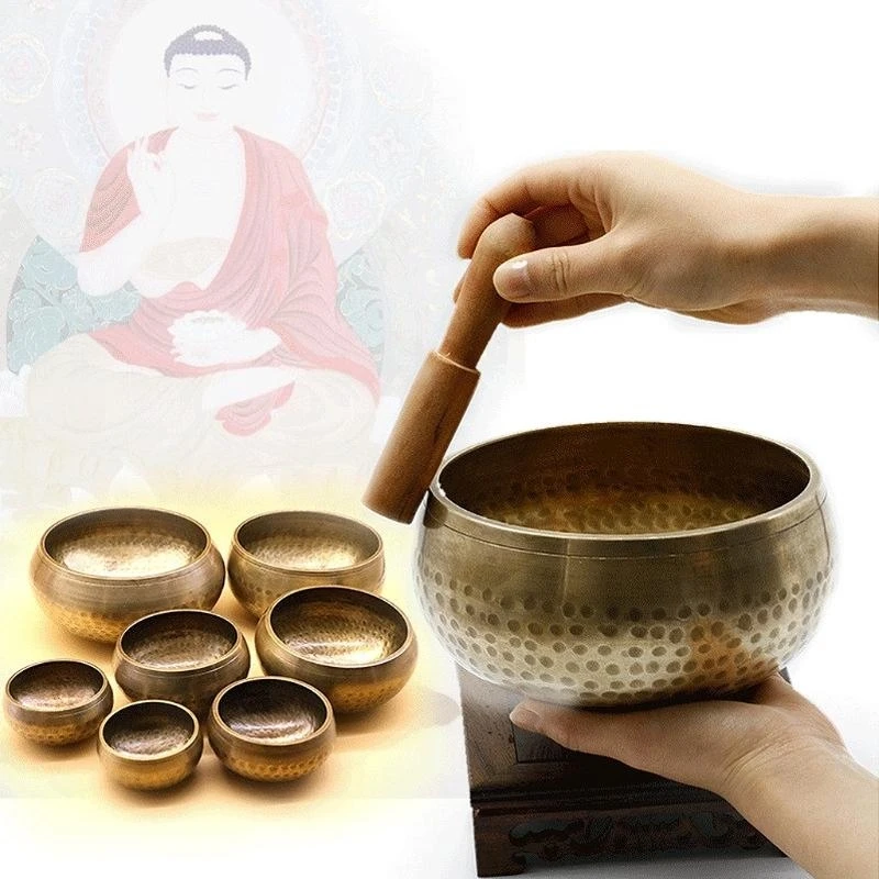 Tibetan Buddhism Singing Bowl Hand Hammered Yoga Copper Meditation Gift