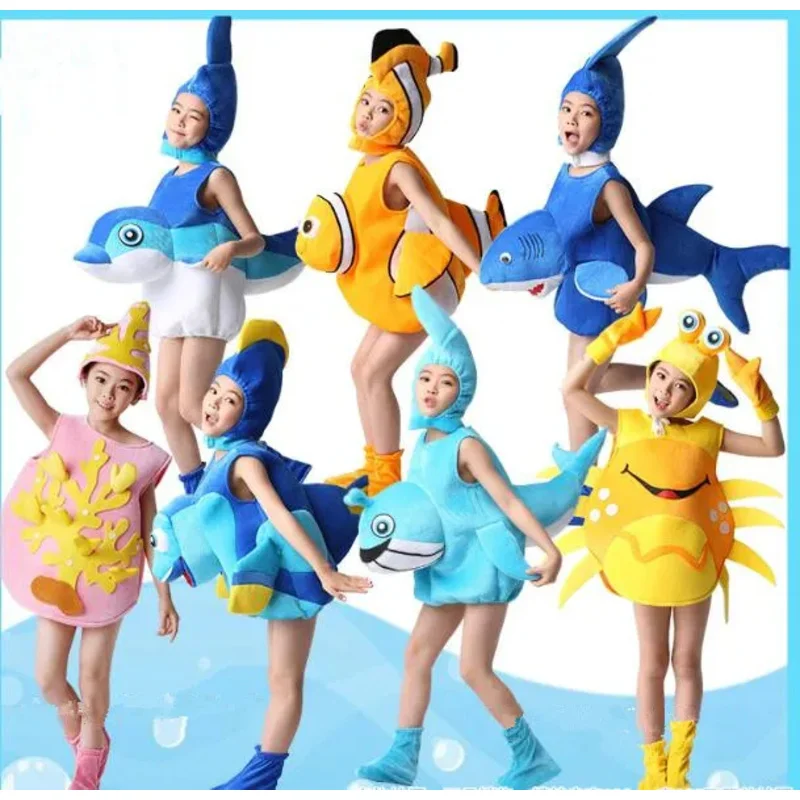 Child Kid Starfish SeaHorse octopus Dolphin costume Halloween Party Cosplay Marine animal Clothes Boy Girl