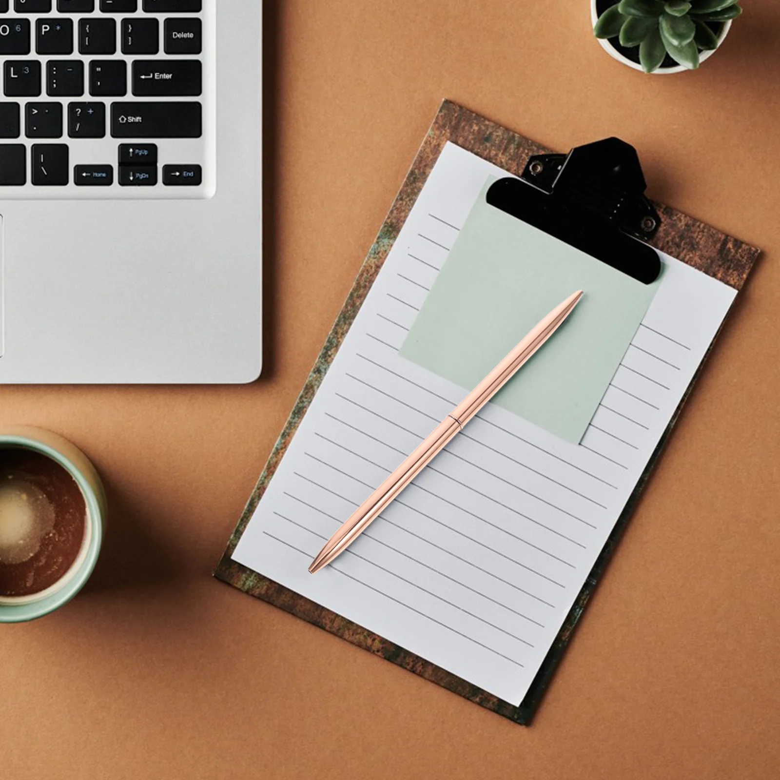 5pcs Metal Rotating Ballpoint Pens 1.0Mm Black Ink Smooth Retractable Portable Writing Tool For Office School Stationery