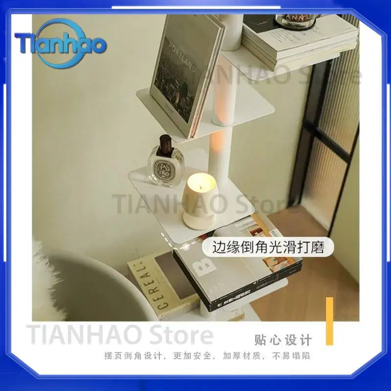Rotating 360° Hidden Bookshelf Floor Corner Tower Iron Art Storage Viral Decor Book Rack for Room Library Furniture for All