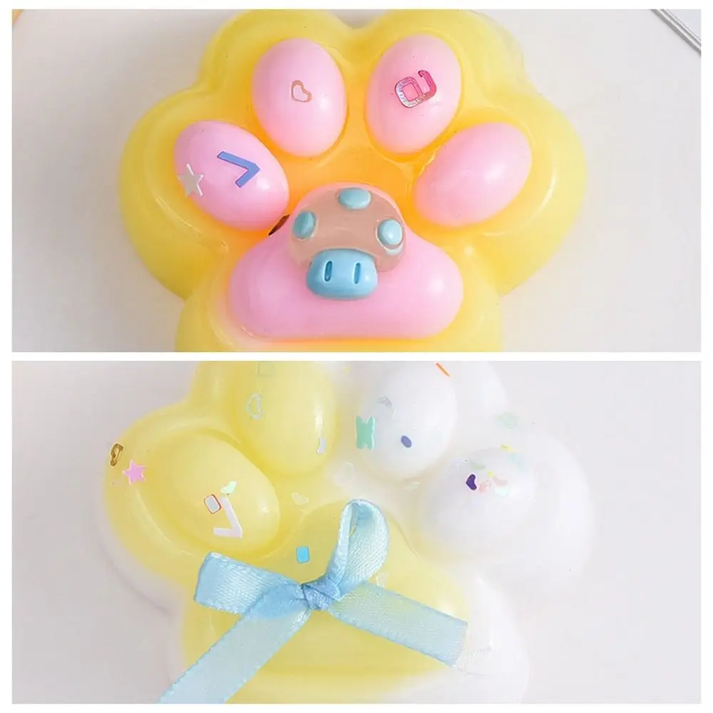 2 ชิ้น/เซ็ตที่น่าสนใจ Soft Cat PAW Squeeze ของเล่นซิลิโคน TPR การ์ตูน Fidget ของเล่น 3D น่ารัก Cat PAW Pinch ของเล่นเด็ก