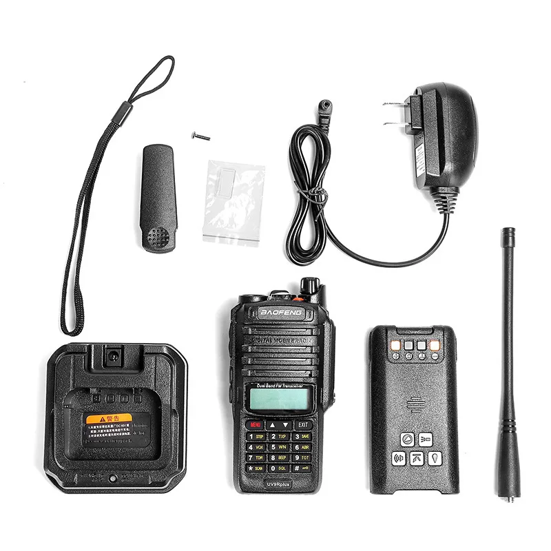 Baofeng UV-9R Plus 15W IP68 Dual Band, Walkie Talkie tahan air jarak jauh 16KM portabel HF Transceiver CB berburu Ham Radio