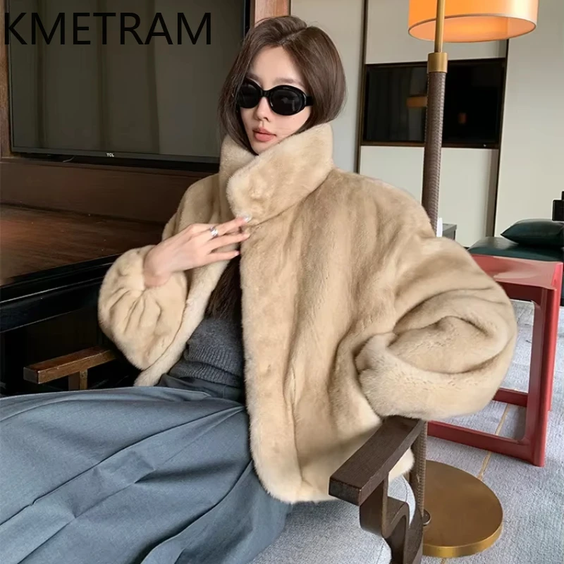 Real Denmark Mink Fur Coat Women Luxury Fashion Short Fur Jacket Winter New in Outerwears High Quality Womans Clothing 2024 шуба