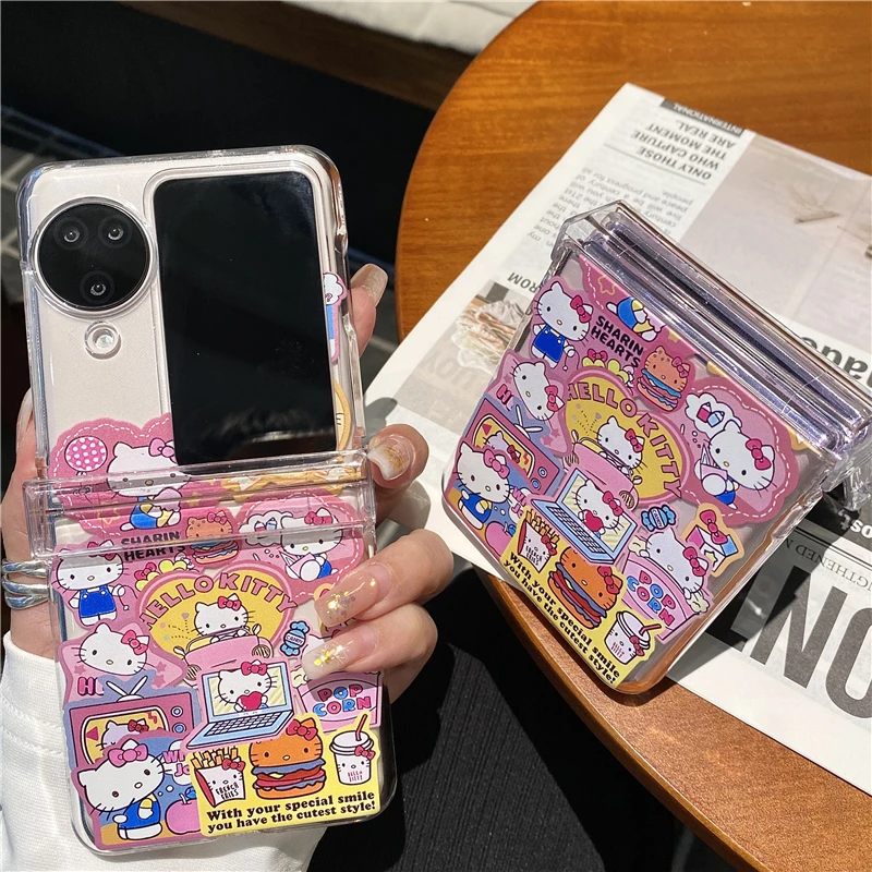 Phone Case For OPPO Find N2 N3 Flip VIVO X Flip SANRIO Hellokitty Boy Disney Edge Back Cover