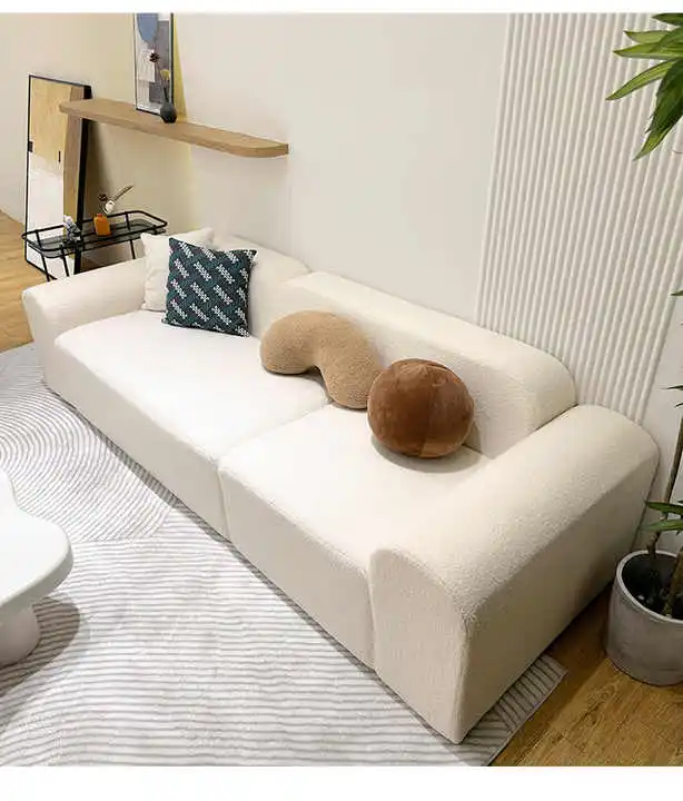 ！@Modern Nordic Brief Beauty Salon and Clothing Store Furniture Living Room Sofa with Tofu Piece Cloth